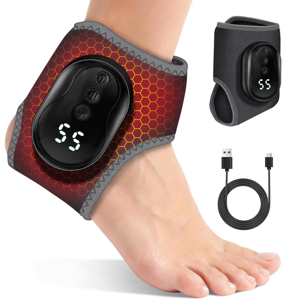 Masajeador de Muñeca y Tobillo con Vibración, Banda Envolvente Inalámbrica, Soporte para Muñeca y Articulaciones, Alivia la Fatiga de Manos y Pies, Almohadilla de Relajación Muscular
