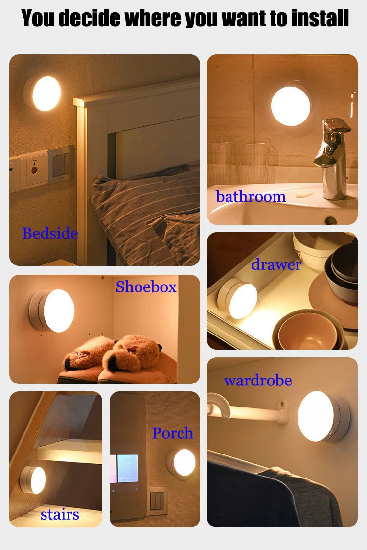 PZSUNLY Luz LED con Sensor de Movimiento USB