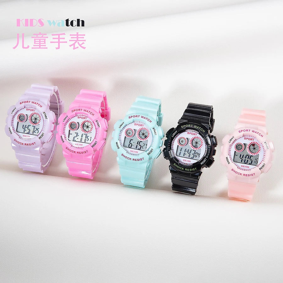 Reloj Deportivo Digital LED Impermeable para Niños