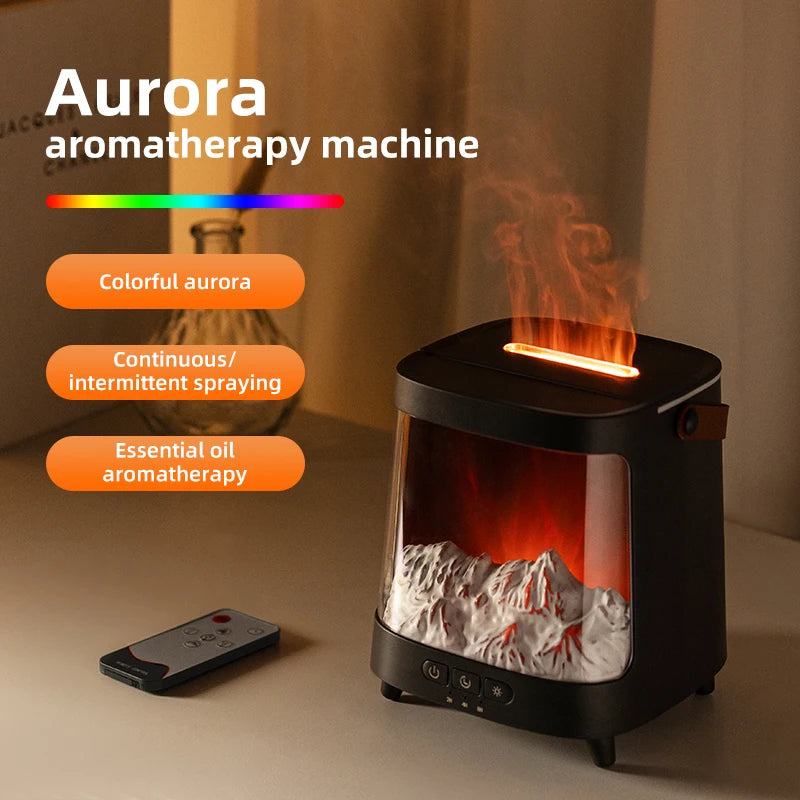 Máquina de aromaterapia Aurora, difusor de 200ml con lámpara colorida, humidificador de aire ultrasónico USB para aromaterapia, fragancia Diffu