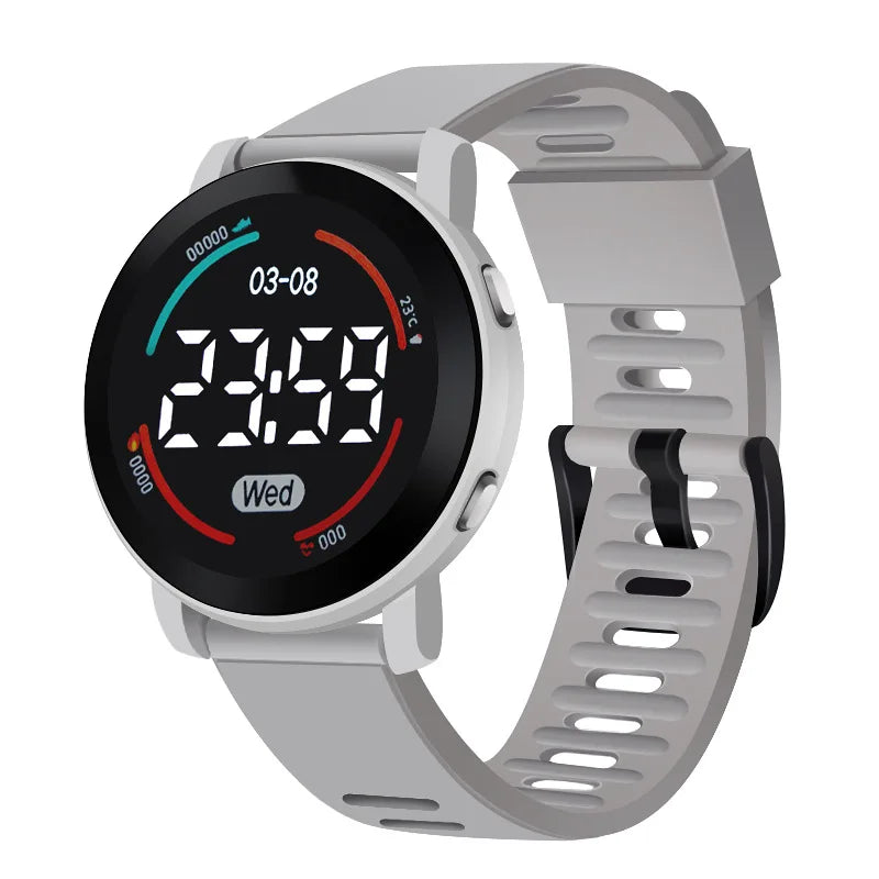 Reloj deportivo Digital LED para niños, pulsera electrónica resistente al agua, Spaceman, correa de silicona, relojes deportivos digitales