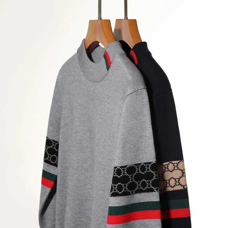 Suéter Jacquard de Cuello Redondo para Hombre