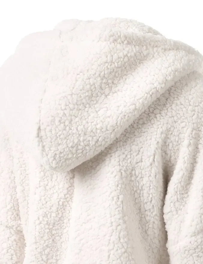 Chaqueta cálida de otoño e invierno para mujer, Sudadera con capucha informal 2025, sudaderas con capucha para mujer, sudadera con cremallera, abrigo liso de lana suave para mujer