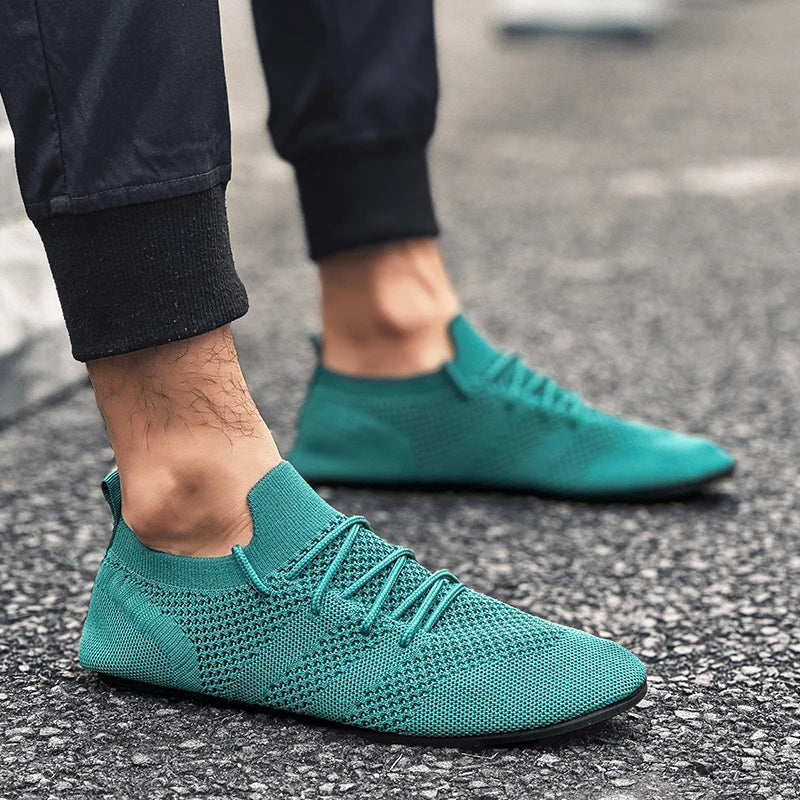 Zapatos informales con cordones para hombre, mocasines de malla transpirables para parejas, zapatillas informales ligeras y suaves para hombre, calzado para conducir al aire libre 36-47
