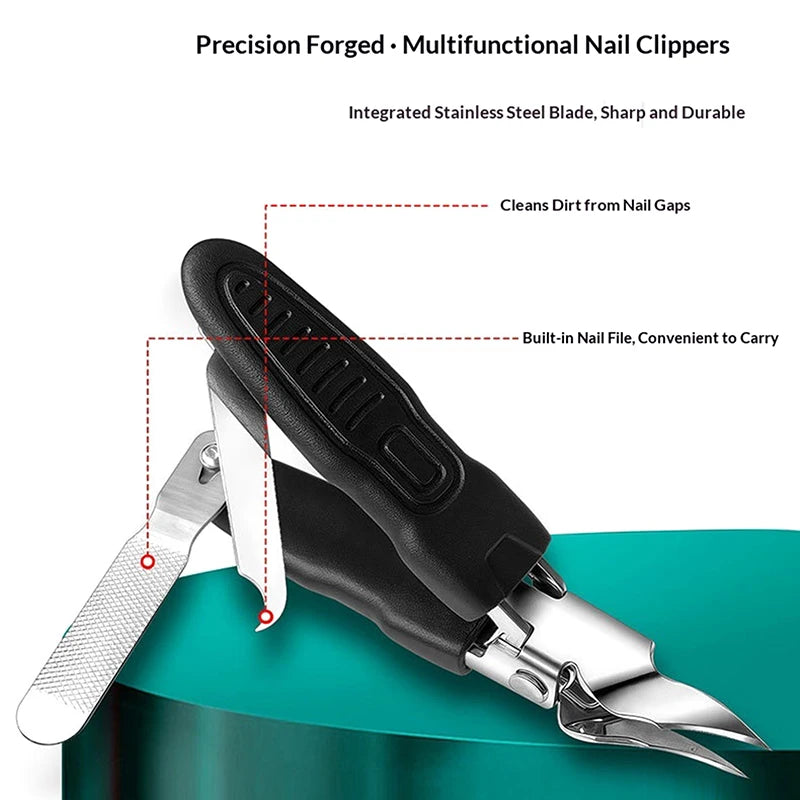 25 °   Set de Cortaúñas con Borde Inclinado Anti-Salpicaduras, Cortador de Cutículas para Uñas Encarnadas, Alicates Diagonales, Herramienta de Manicura para el Hogar