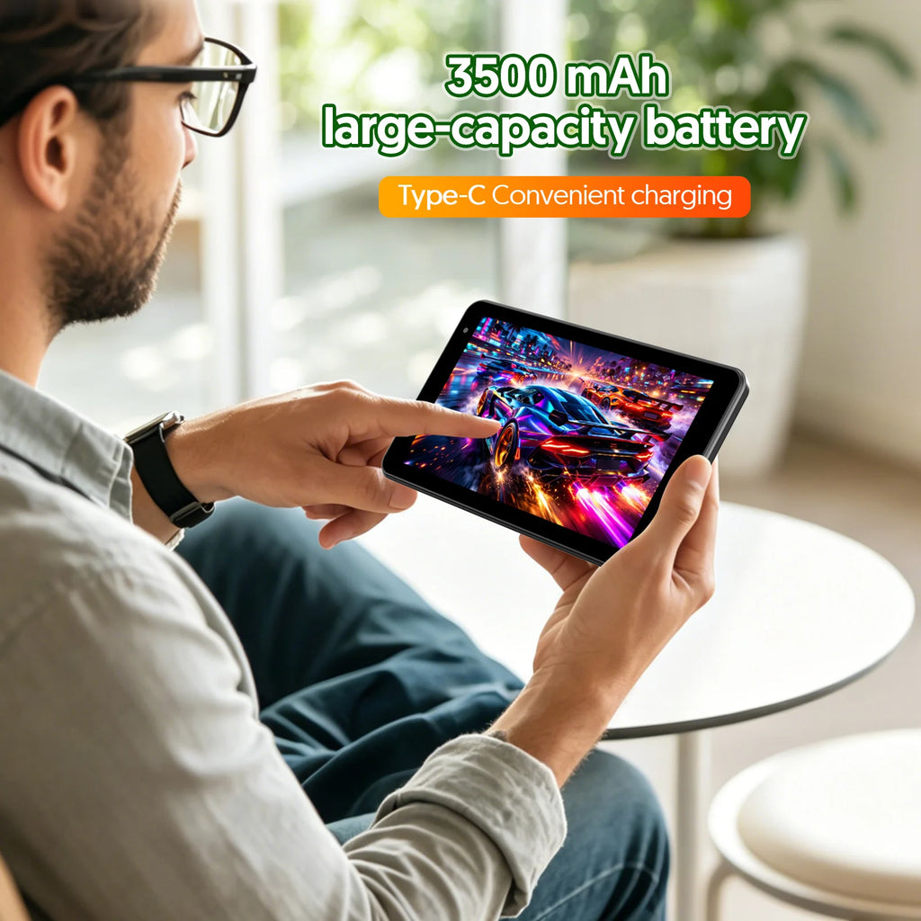 Tablet Android 15 BAKEN 7 pulgadas 8GB RAM 32GB IPS Quad Core