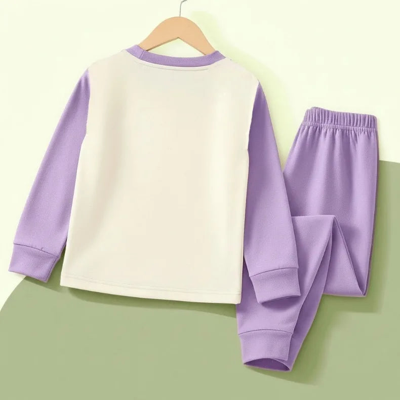 PAW Patrol-Conjunto de Pijamas suaves y cómodos con estampado de dibujos animados para niñas, ropa de casa informal para otoño e invierno, ropa de dormir para niños
