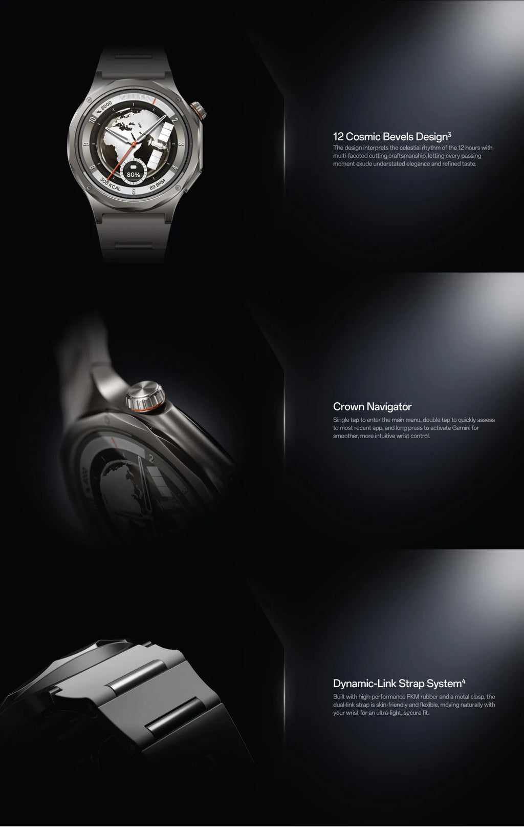 OPPO Watch X3 Reloj Inteligente AMOLED Titanio