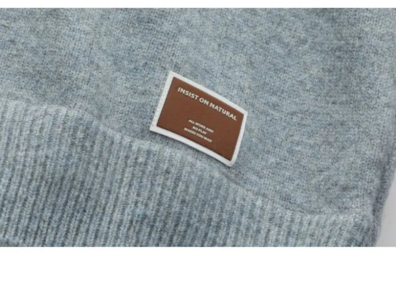 Jersey falso de dos piezas para hombre, cárdigan con cuello redondo, ropa de manga larga, suéter de punto informal juvenil cómodo y térmico