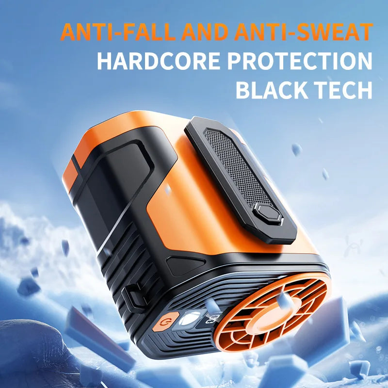 Ventilador portátil para colgar en la cintura, ventilador portátil con clip para la cintura para sitio de construcción al aire libre, luz nocturna para enfriar, Mini ventilador USB para colgar en el cuello