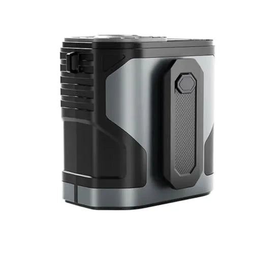 Ventilador con Clip para Cintura, 100 Velocidades, Pantalla Inteligente de Energía, Batería de 72H, Linterna LED, Luz de Advertencia, Carga Tipo-C, Gris