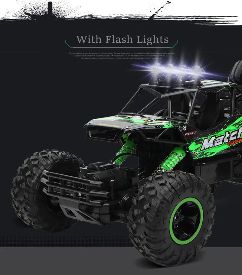 Auto Teledirigido 4WD 1:12/1:16 Buggy RC Todoterreno con Luces LED
