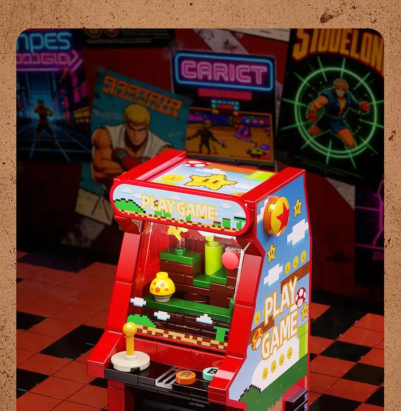 Consola de Juegos de la Serie Electrónica Retro JAKI, Bloques de Construcción de Alta Calidad, Modelo MOC, Ensamblaje Creativo, Adorno, Regalo de Cumpleaños para Niños