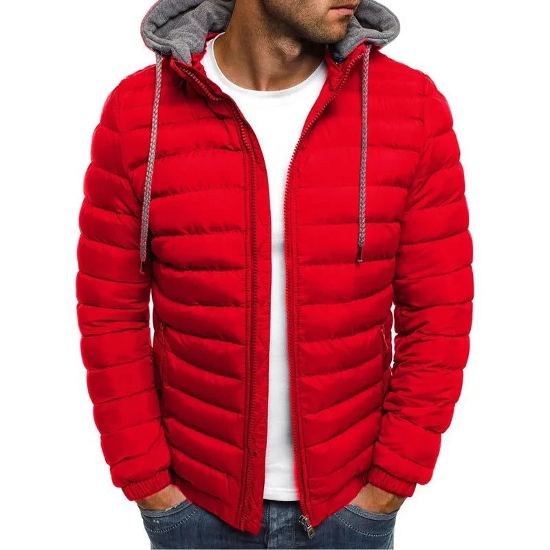 Chaqueta de invierno para hombre con capucha y gorro desmontable