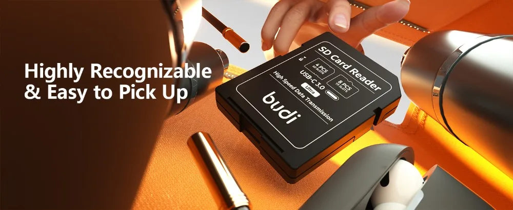 Estuche con Lector USB-C para Tarjetas de Memoria SD/TF