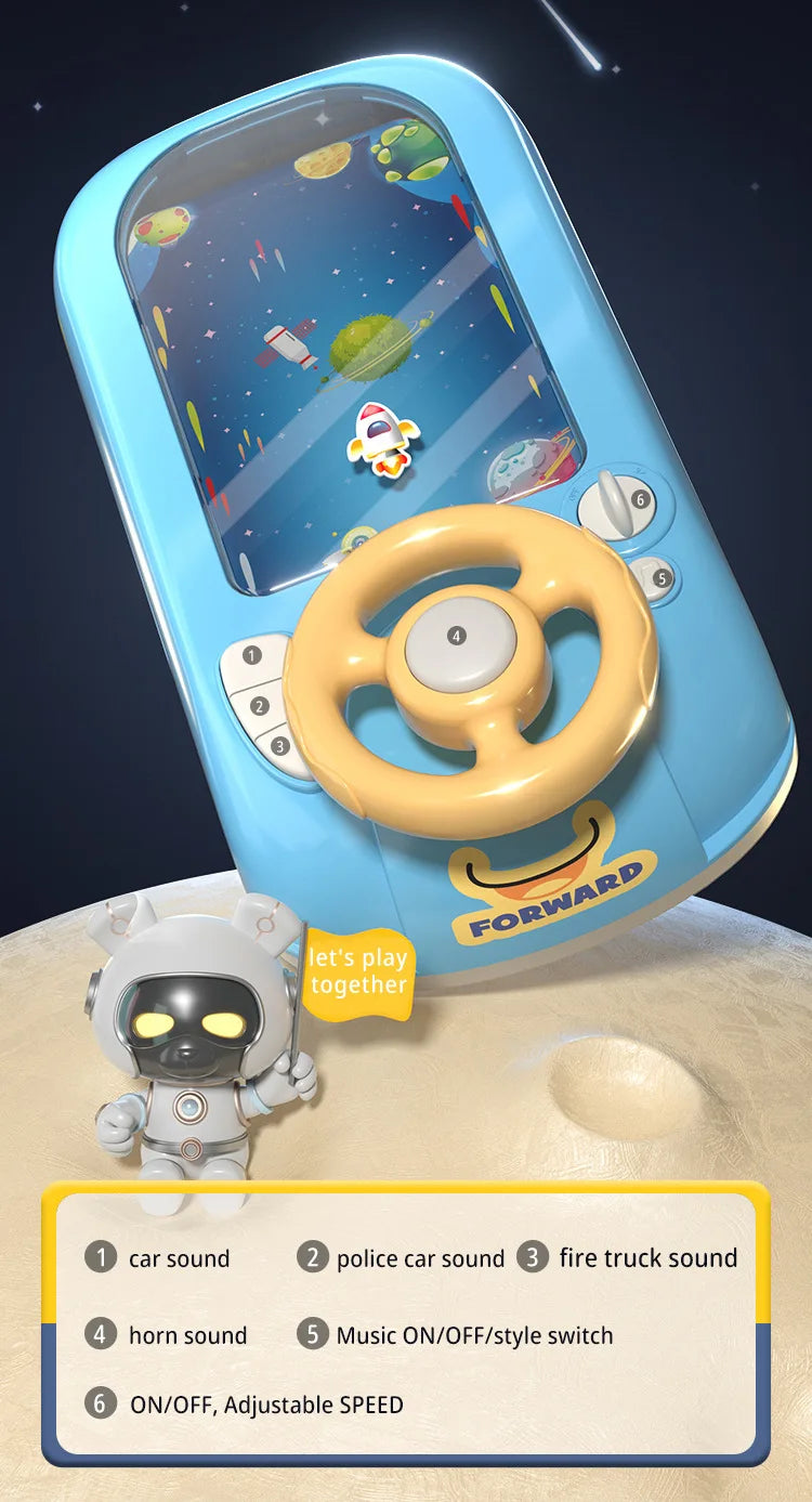 Volante Interactivo de Carreras para Niños con Sonidos