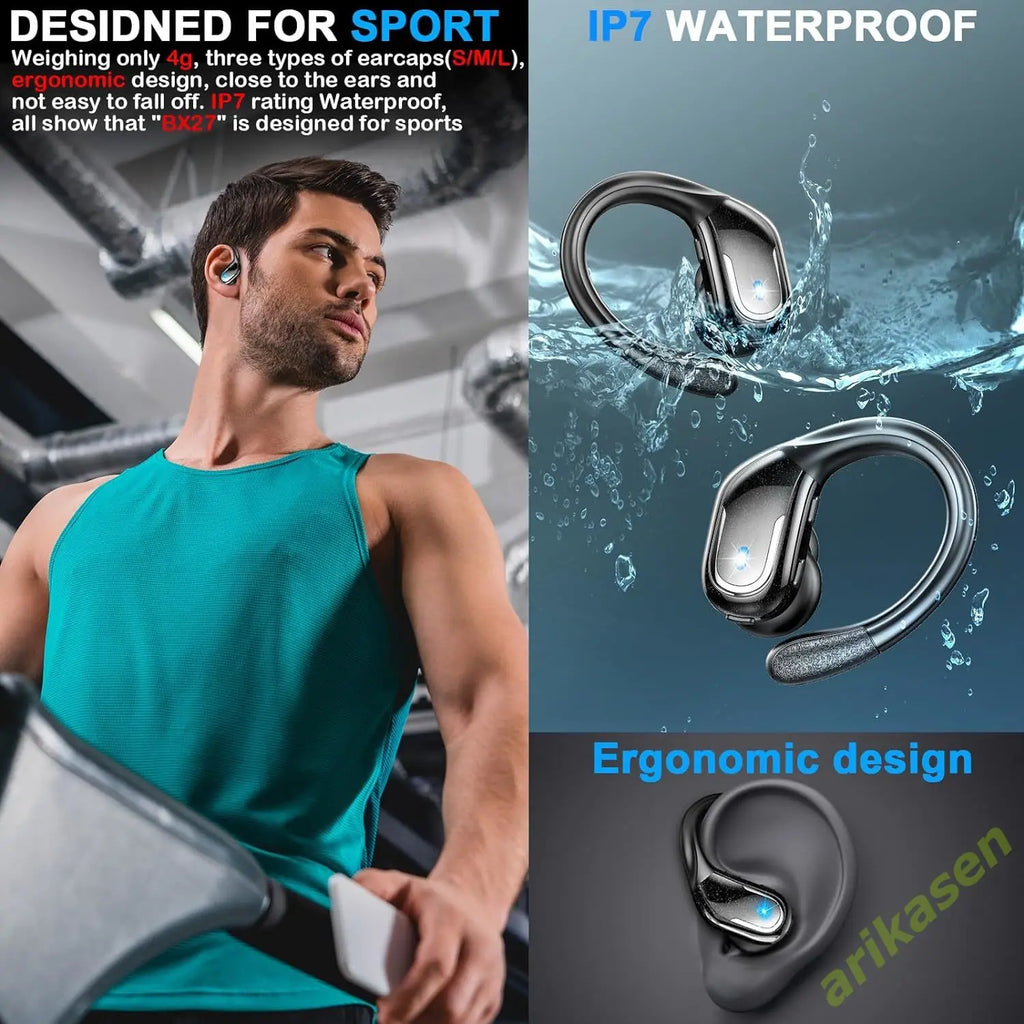 Auriculares Bluetooth 5.3 IP7 75h Deportivos Graves