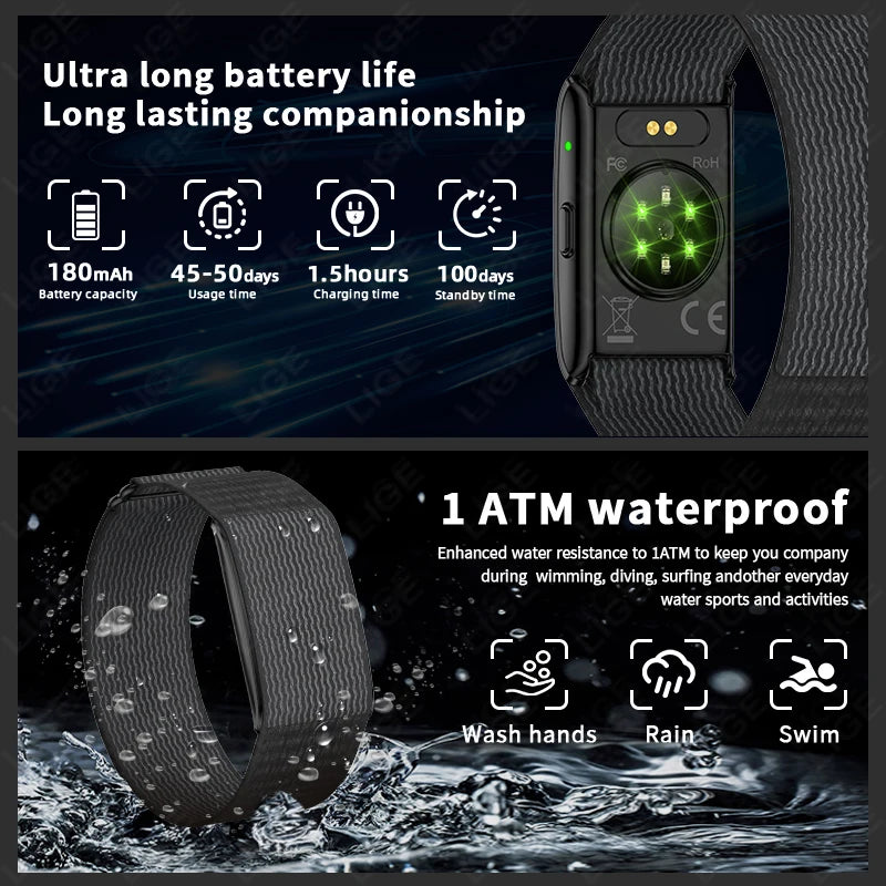 LIGE Pulsera Inteligente Monitor de Salud IA
