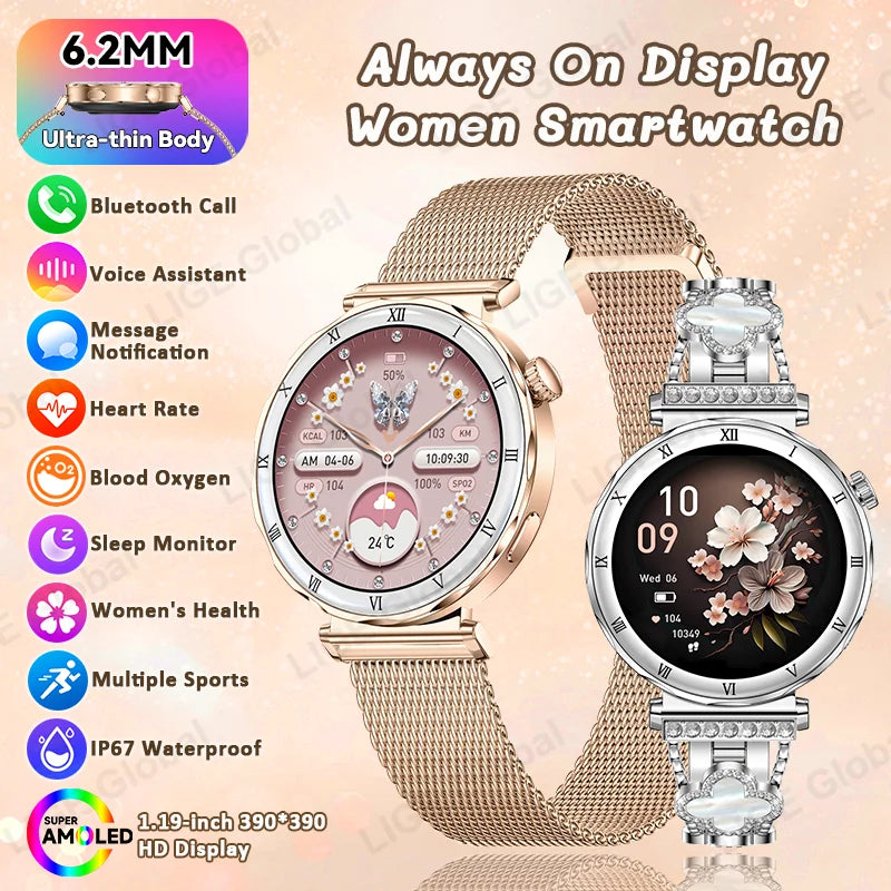 LIGE Reloj Inteligente Ultrafino 6.2mm Mujer