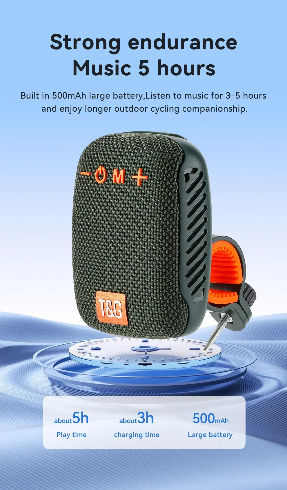 Altavoz Bluetooth inalámbrico para bicicleta, Mini Subwoofer portátil resistente al agua, Caja De Som, caja De sonido, música, Bocina, Coluna Blootooth