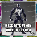 NUEVO Mess Toys Venom Lethal Neighbor Spider-Man Symbiotic Black Suit Messtoys Spiderman Figura de Acción Anime Modelo Muñeco Regalos Juguetes