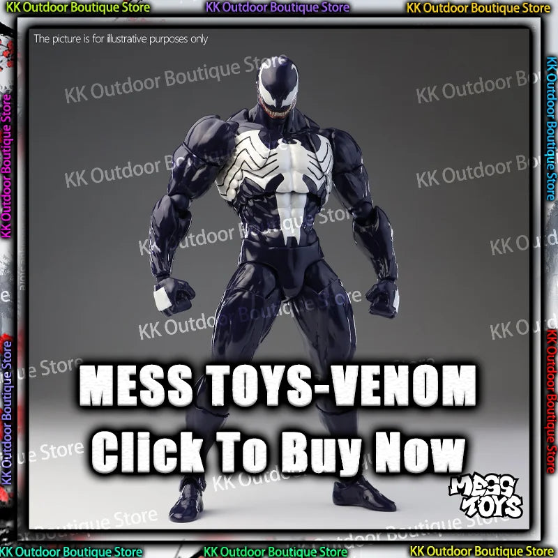 NUEVO Mess Toys Venom Lethal Neighbor Spider-Man Symbiotic Black Suit Messtoys Spiderman Figura de Acción Anime Modelo Muñeco Regalos Juguetes