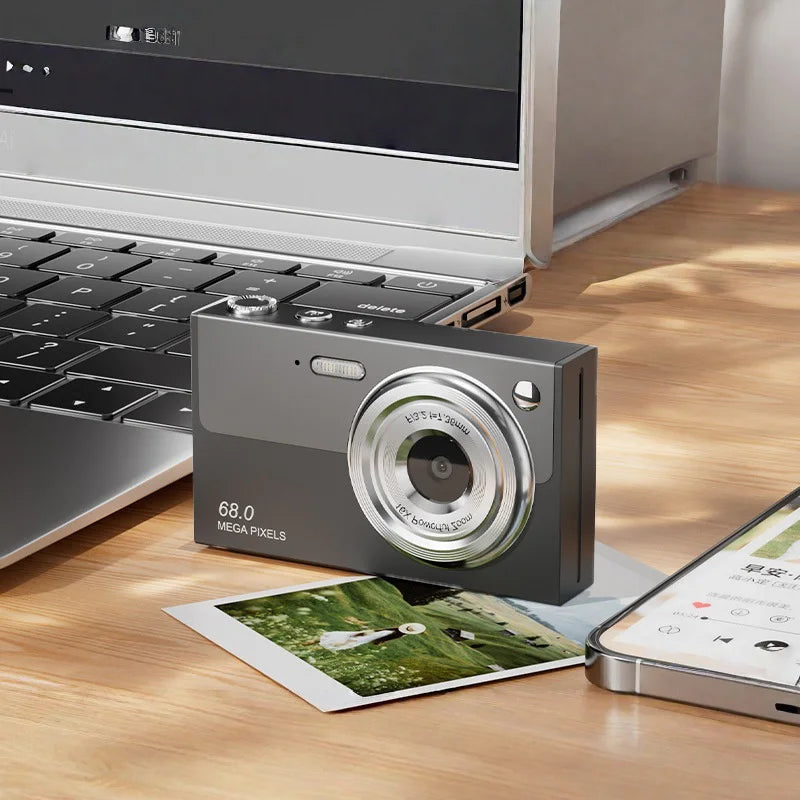Cámara Digital Lenovo 68MP 4K WiFi Doble Lente para Selfies