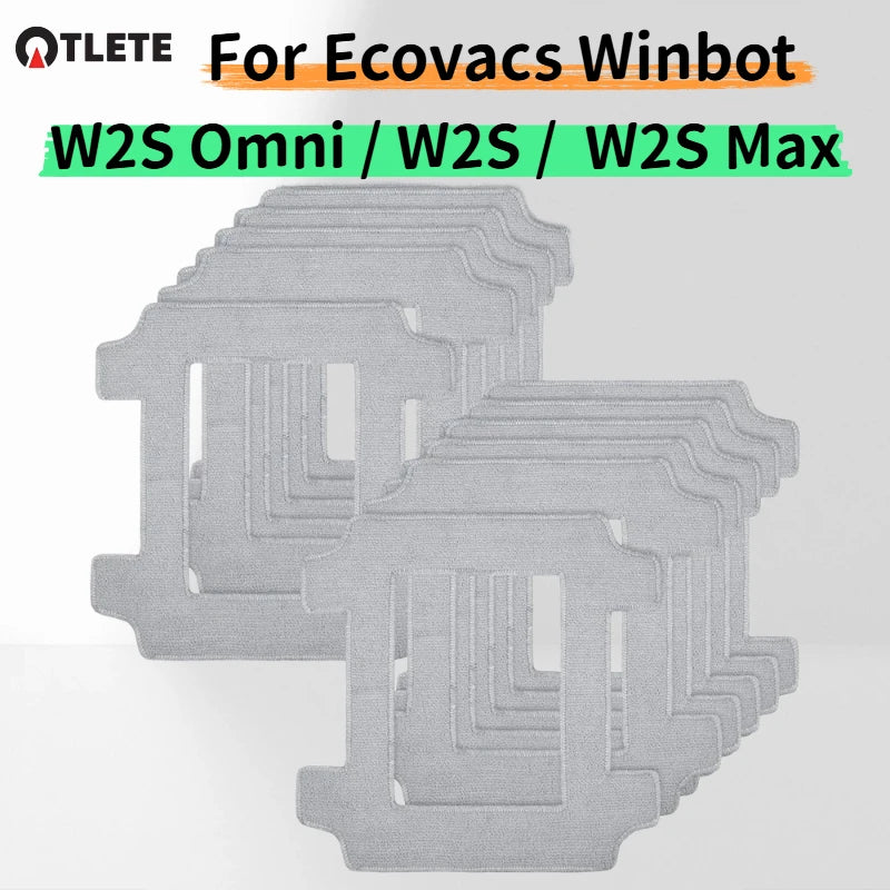 Paño de limpieza para Ecovacs Winbot (W2s Omni / W2S / Max), almohadillas de limpieza lavables de microfibra, accesorios para robot limpiador de ventanas