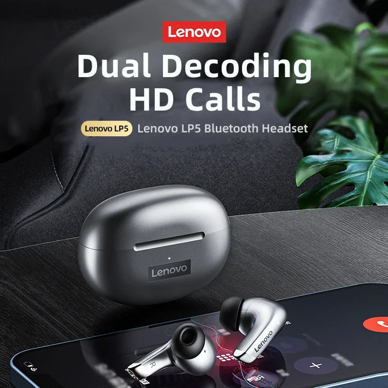 Auriculares Lenovo LP5 TWS Bluetooth Inalámbricos con Micrófono