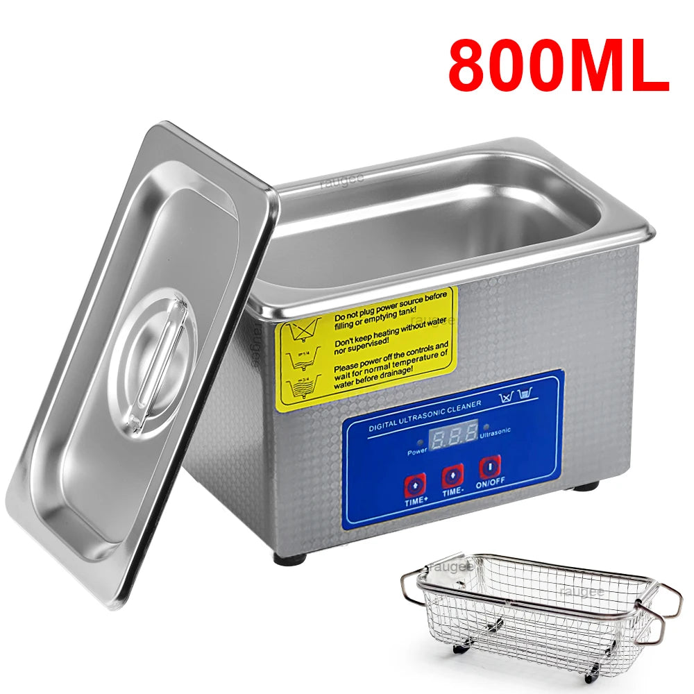 Limpiador ultrasónico de 800ml para joyería, relojes y gafas
