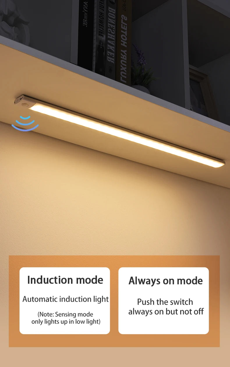 Luz Nocturna LED USB con Sensor para Gabinete