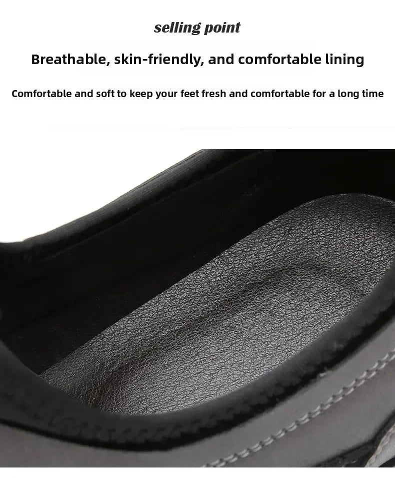 Zapatos casuales de hombre sin cordones, mocasines de poliuretano transpirables