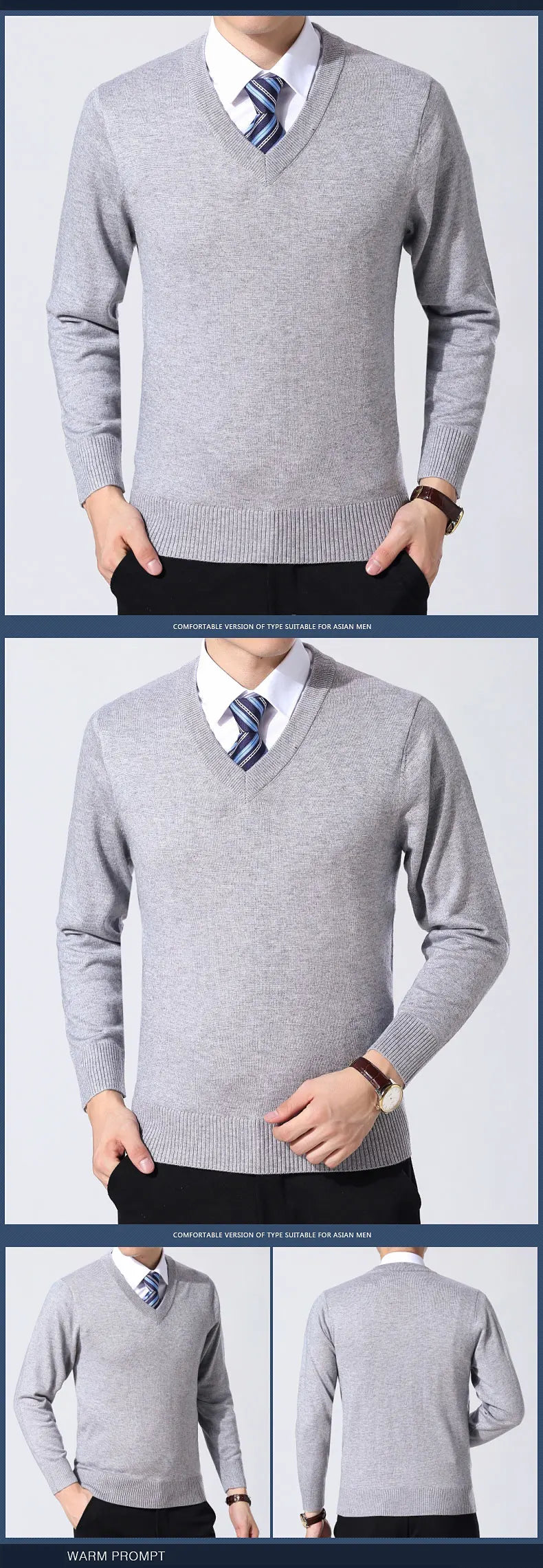 2025 nueva marca de moda suéter para hombre jersey con cuello en V jerséis ajustados tejido grueso cálido otoño estilo coreano ropa Casual para hombre