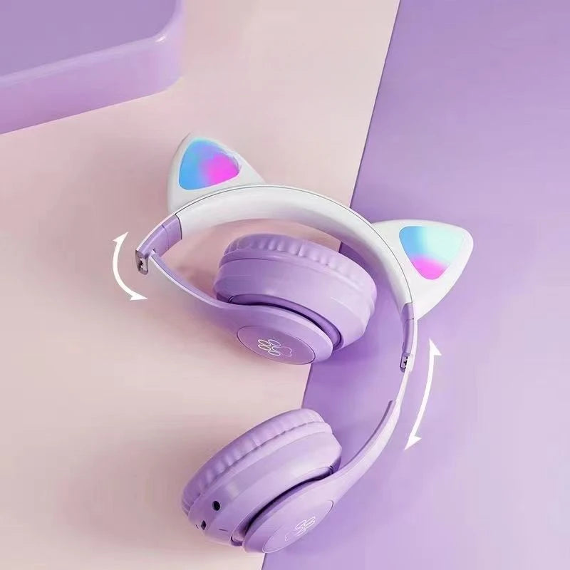 Auriculares Gaming Bluetooth LED Oreja de Gato