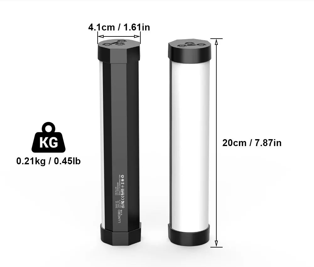 LUXCEO V8 portátil RGB luz de vídeo lámpara de jugador 2000mAh foto Video grabación Selfie iluminación luces de relleno para Vlog/YouTube