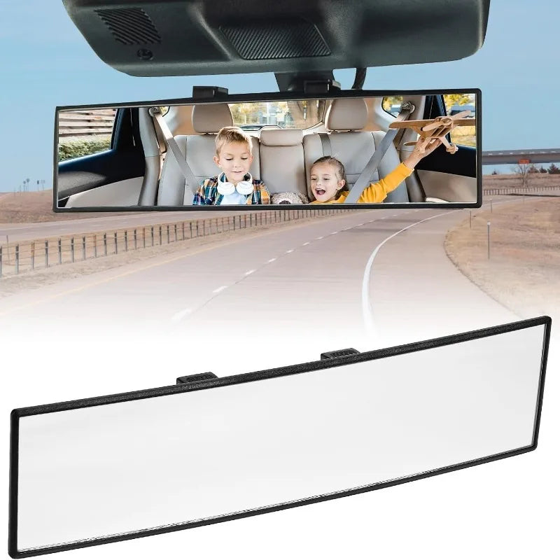 Espejo retrovisor para bebé, espejo retrovisor agrandado, vista trasera gran angular con clip, reduce eficazmente el punto ciego para coche SUV camión