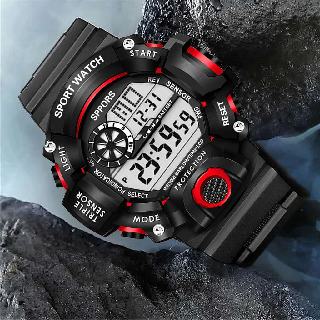 Reloj Digital LED YIKAZE para hombre, relojes deportivos para hombre, reloj electrónico para Fitness, relojes deportivos militares multifunción, reloj, regalos para niños