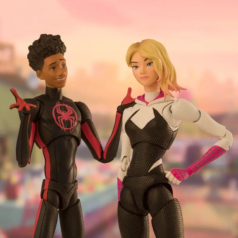 Figuras de Acción de 15 cm SHF Spider-Man Figuarts Miles Morales Gwen, Figura de Spider-Woman, Figura de Spiderman, Muñeco de PVC, Regalo