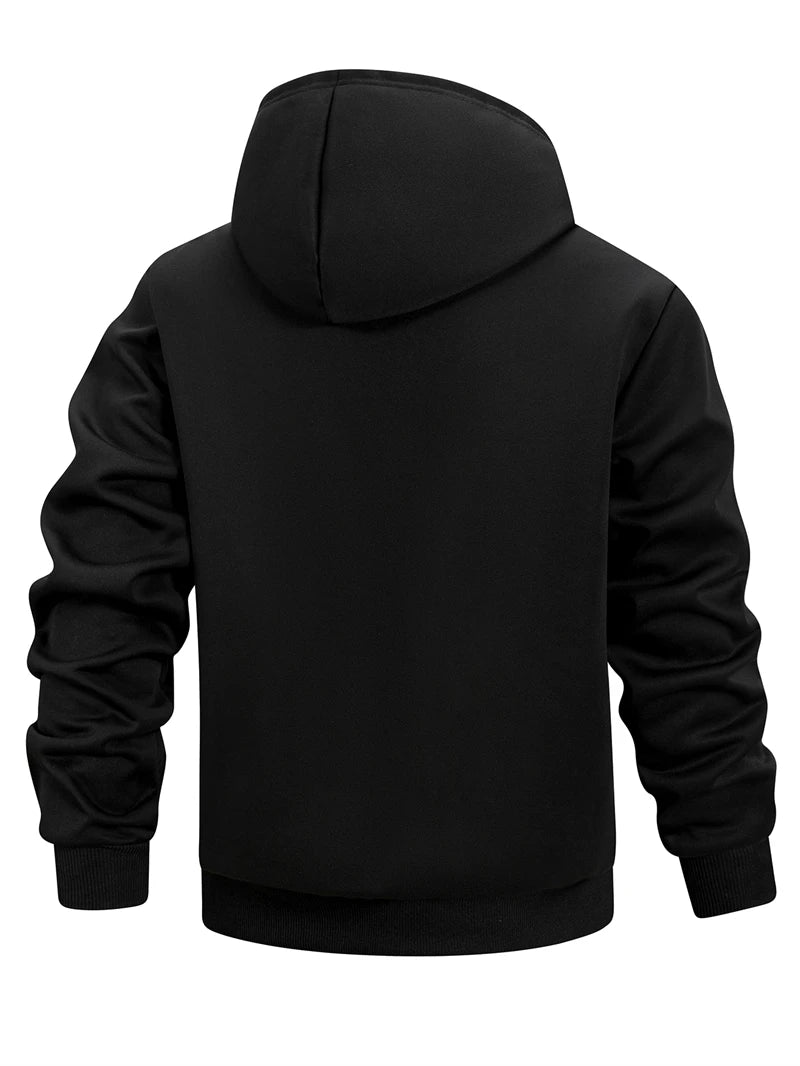 Chaqueta de Invierno con Forro Sherpa y Capucha para Hombre