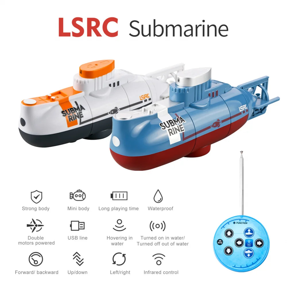 Submarino Teledirigido RC Mini Eléctrico Juguete para Niños
