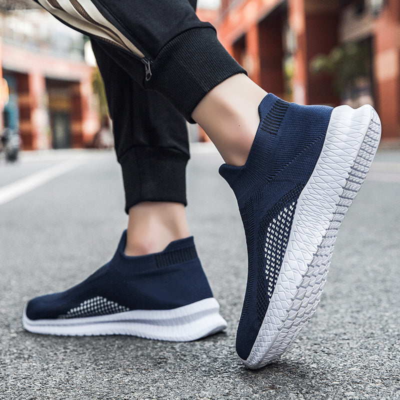 Zapatos transpirables para caminar para hombre, mocasines ligeros para exteriores, zapatos informales suaves y flexibles para hombre, calzado de moda, zapatillas de deporte 39-48