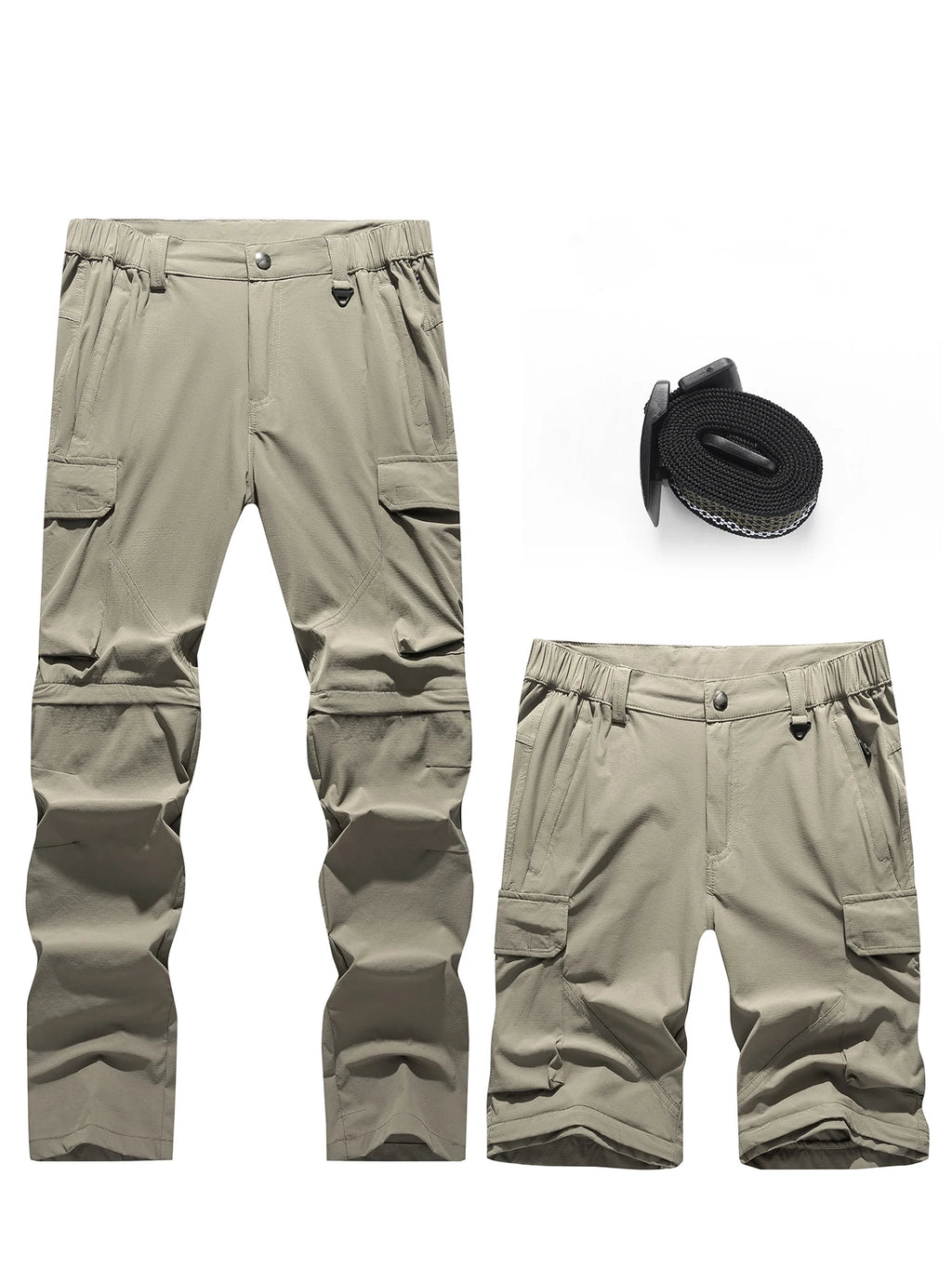 Pantalones Cargo Convertibles para Hombre, Senderismo Impermeable