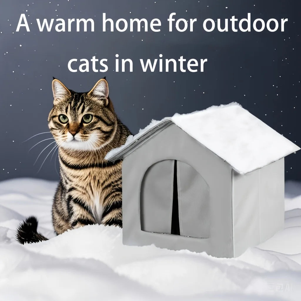 Cueva Cama para Mascotas Impermeable y Cálida, Plegable y Lavable