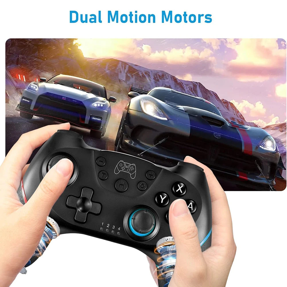 Mando inalámbrico compatible con Bluetooth para Nintendo Switch 1/2/Lite/Oled, controlador para Android/PC, Joystick con 6 ejes