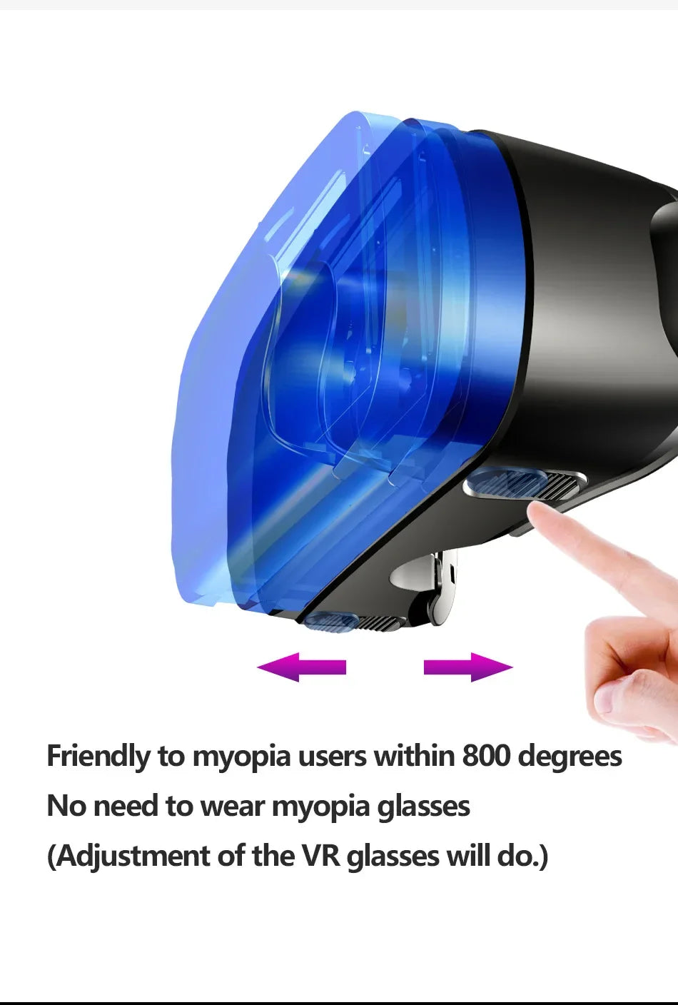 VRG Pro gafas de realidad Virtual VR dispositivos de auriculares Viar gafas de casco 3D lentes inteligentes para teléfono inteligente juego de teléfono móvil