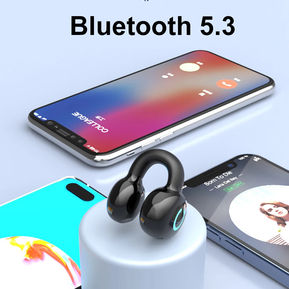 Auriculares Bluetooth 5,3 con Clip para la oreja, auriculares inalámbricos TWS, auriculares estéreo HiFi con reducción de ruido para Xiaomi iPhone Samsung