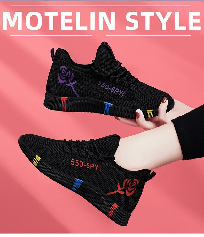 Zapatillas Livianas de Malla para Mujer con Plataforma