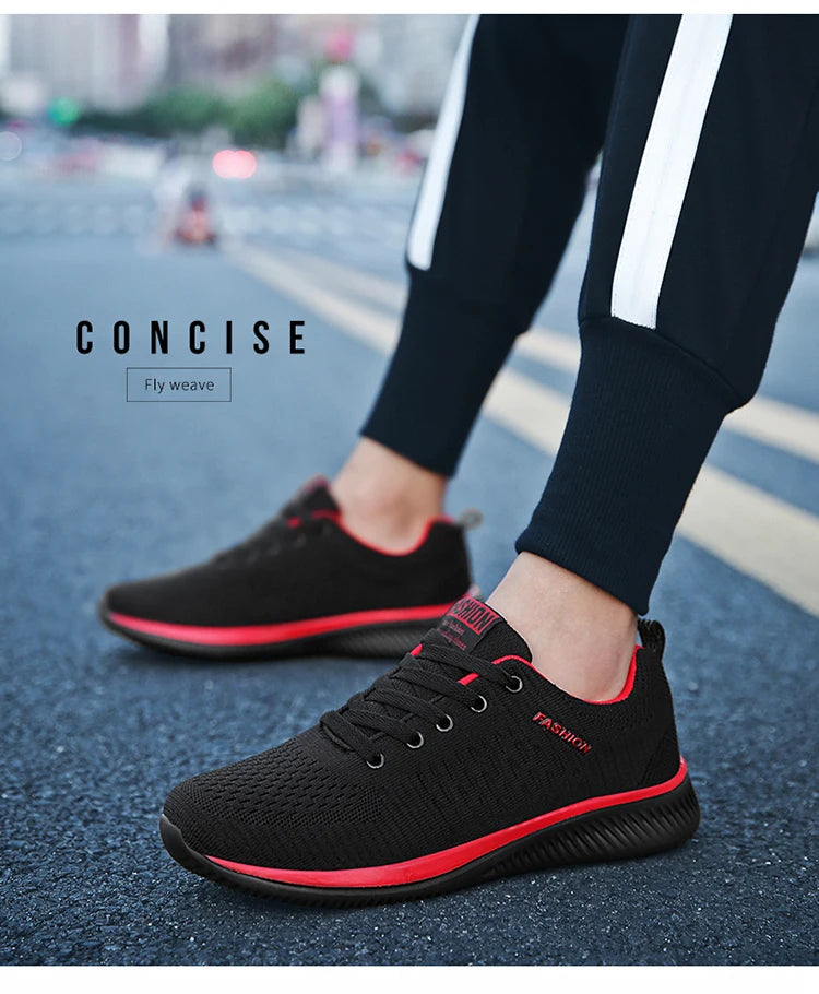 Zapatillas de correr para hombre, zapatos deportivos ligeros para caminar, zapatos informales transpirables de malla clásica, mocasines de moda para hombre, zapatillas de deporte para hombre