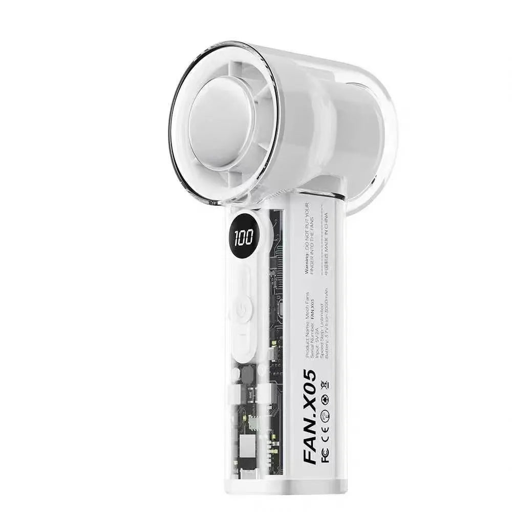 Ventilador de mano turbo de alta velocidad con carga USB
