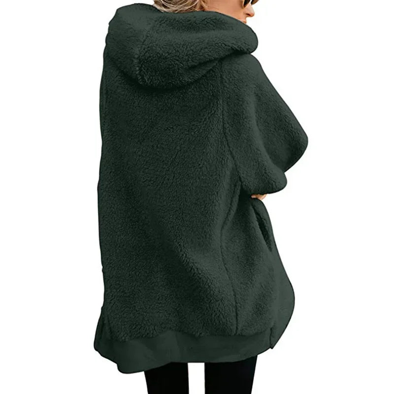 Bella Philosophy-sudaderas con capucha para mujer, suéter largo con cremallera, sudaderas con capucha de manga larga ajustadas, abrigo liso, Otoño e Invierno